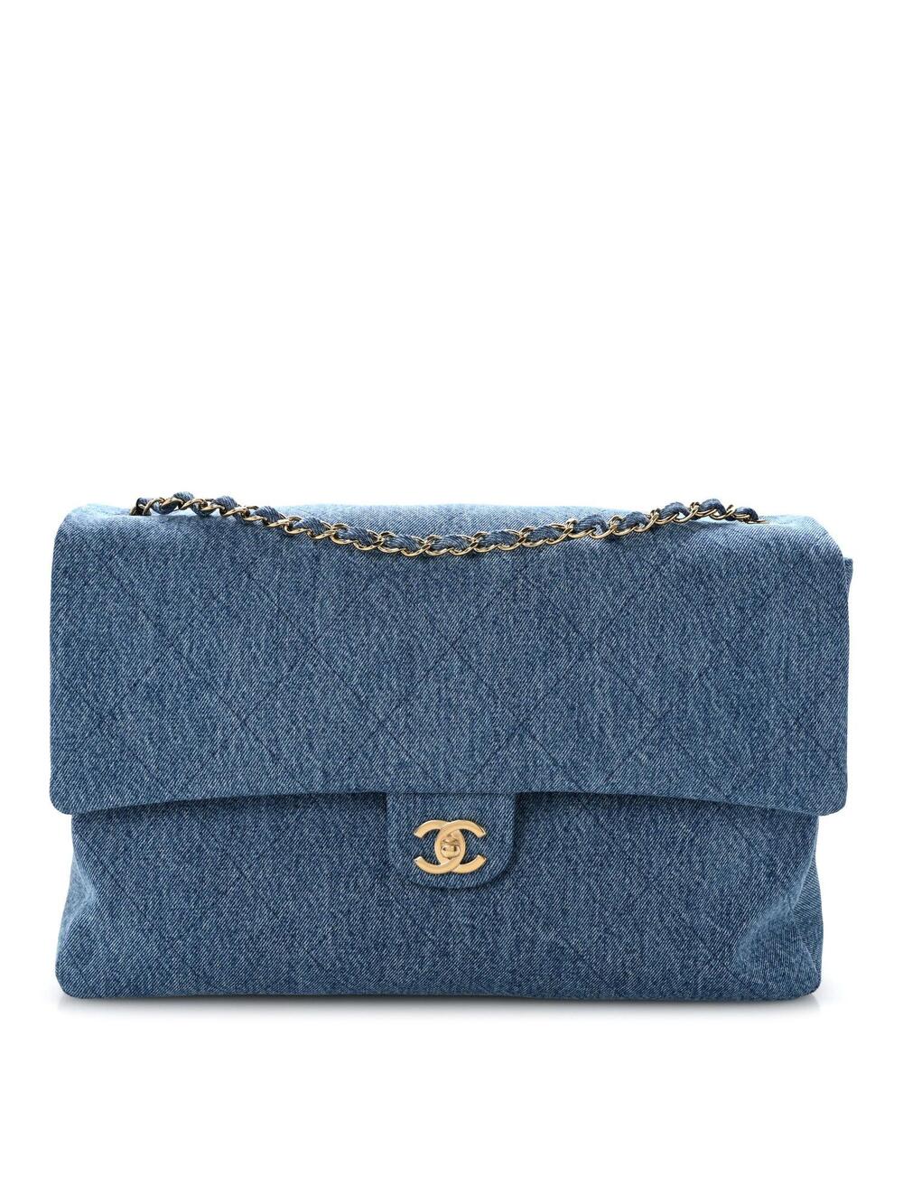 Chanel Denim Souplissimo Maxi Flap Blue #294960C13B